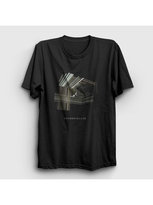 Presmono Unisex Siyah Tesseract Film interstellar T-Shirt