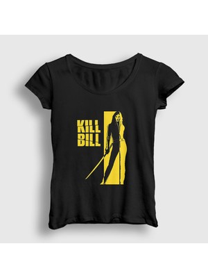Presmono Kadın Siyah Beatrix Film Kill Bill T-Shirt