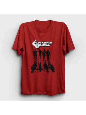 Presmono Unisex Kırmızı Gang Film Otomatik Portakal A Clockwork Orange T-Shirt