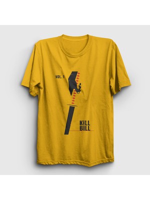 Presmono Unisex Sarı Sword Film Kill Bill T-Shirt