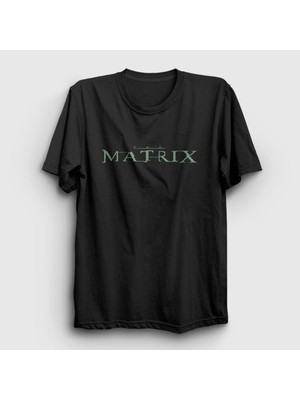 Presmono Unisex Siyah Logo Film The Matrix T-Shirt
