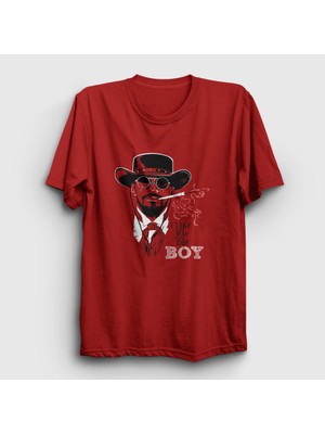 Presmono Unisex Kırmızı Jamie Film Django Unchained T-Shirt