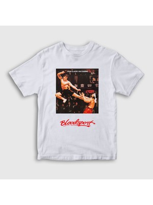 Presmono Unisex Çocuk Beyaz Bloodsport V3 Film Jean Claude Van Damme T-Shirt