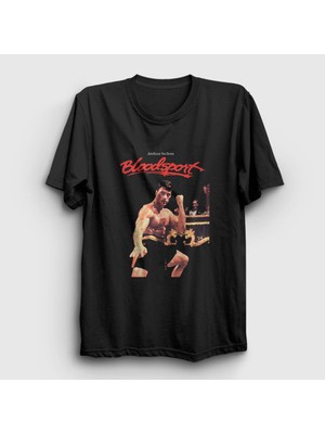 Presmono Unisex Siyah Bloodsport Film Jean Claude Van Damme T-Shirt