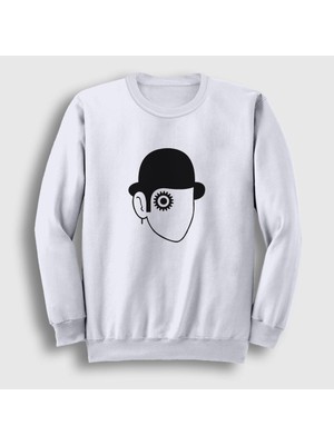 Presmono Unisex Beyaz Eye Film Otomatik Portakal A Clockwork Orange Sweatshirt