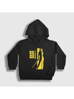 Presmono Unisex Çocuk Siyah Beatrix Film Kill Bill Kapüşonlu Sweatshirt
