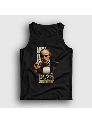 Presmono Unisex Siyah Marlon Film Baba The Godfather Atlet