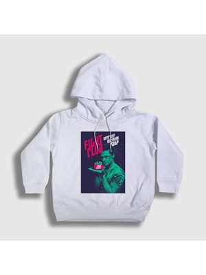 Presmono Unisex Çocuk Beyaz Soap Film Dövüş Kulübü Fight Club Kapüşonlu Sweatshirt