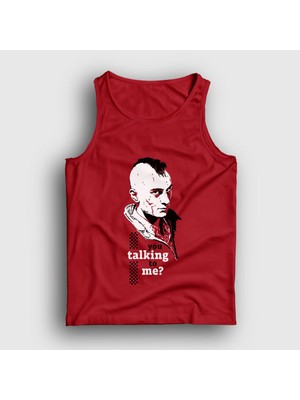 Presmono Unisex Kırmızı Travis Film Taxi Driver Atlet