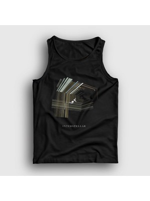 Presmono Unisex Siyah Tesseract Film interstellar Atlet