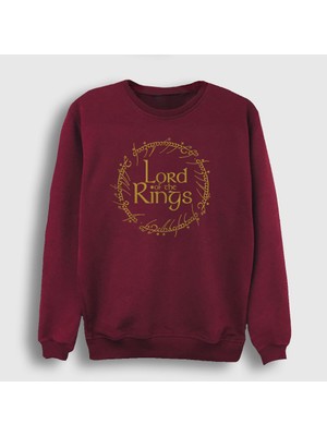 Presmono Unisex Bordo Rule Yüzüklerin Efendisi The Lord Of The Rings Sweatshirt