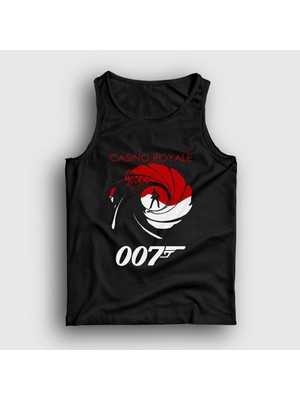 Presmono Unisex Siyah Casino Royale Film James Bond Atlet