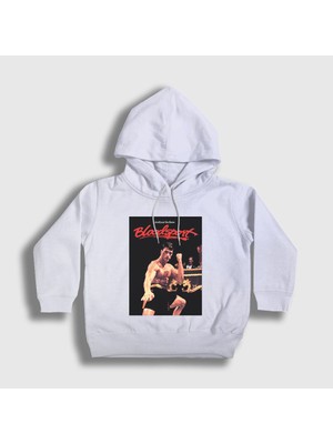 Presmono Unisex Çocuk Beyaz Bloodsport Film Jean Claude Van Damme Kapüşonlu Sweatshirt