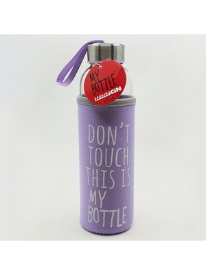 Hediye Kesesi Kişiye Özel Isimli Renkli Kılıflı Cam Su Şişesi 500 ml