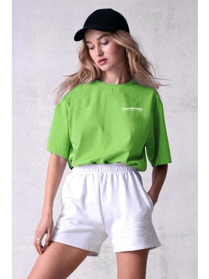 Mad Girls Yeşil Baskılı Tişört MG1197