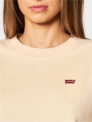 Levi's Kadın Krem Sweatshirt Standart 24688-0026 Regular Fit