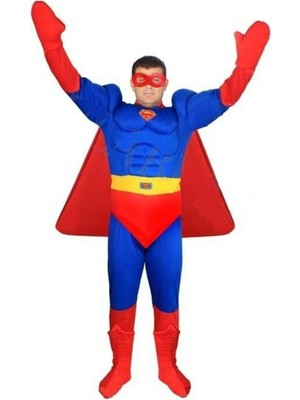 Bkmc Yetişkin Superman Kostümü Kaslı
