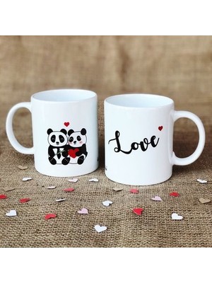 Bikutumutluluk Sevgililer Kupa Serisi - Love Panda Kupa