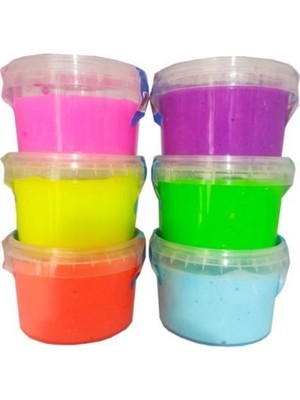 Hellove Pofuduk Slime 6 Adet Hazır Slime Slaym Oyun Hamuru
