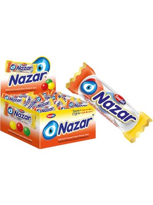 NAZAR Tutti Frutti Aromalı Sakız 3'lü 100'lü Şeftali Lezzetiyle Çocuklar İçin