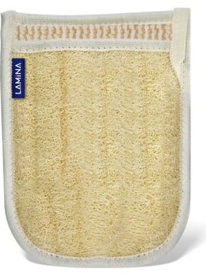 Lamina Tarafli Doğal Kabak Loofah  Eldiveni