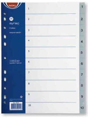 Noki 59210 1 10 Seperatör Rakam Defter