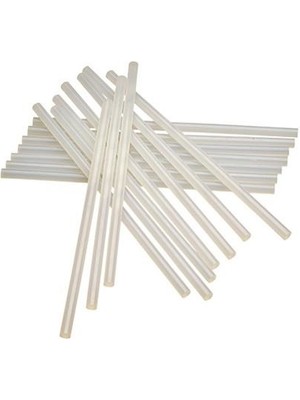 Hanedanev Çubuk Mum Silikon Şeffaf 8 Adet Ince 7,4 x 30 cm  10W ve 20W Için