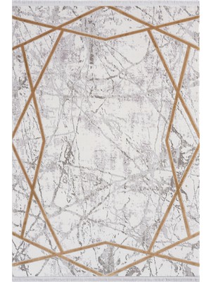 Seyran Halı Venedik 612 Sarı Seyran Halı Modern Desen Makine Halısı