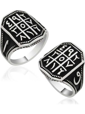 Gümüşhane Silver Gümüş Ebced Erkek Yüzük