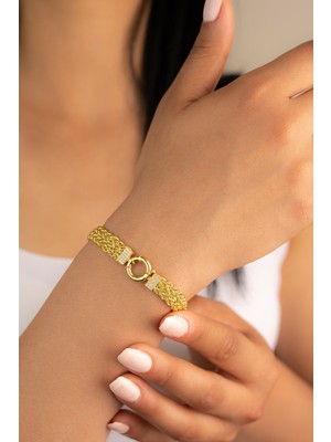Yavuz Kuyumculuk Altın Burgu Bileklik Dört Sıra Zincir