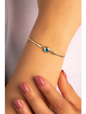 Yavuz Kuyumculuk Altın Balık Sırtı Nazar Boncuklu Bileklik