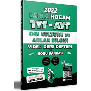 Benim Hocam Yayınları TYT - AYT 2022 Din Kültürü Video Ders Defteri ve Tamamı Video Çözümlü Soru Bankası