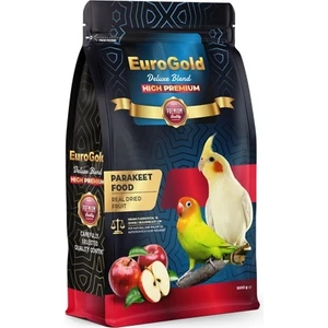 Eurogold Deluxe Blend Gerçek Elmalı Premium Paraket Yemi 1 kg