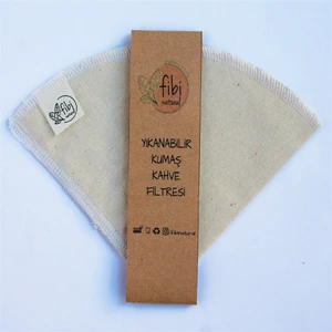 Fibi Natural %100 Ham Pamuk Yıkanabilir Kahve Filtresi - V60