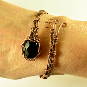 Mba Handmade Jewelery Oniks Kristali El Yapımı Otantik Bakır Bilezik