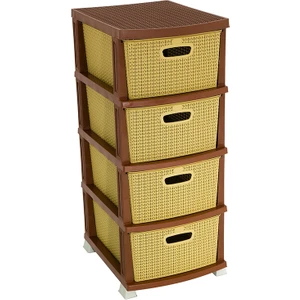 Sağlam Plastik Elegant Örgü Desenli Komidin