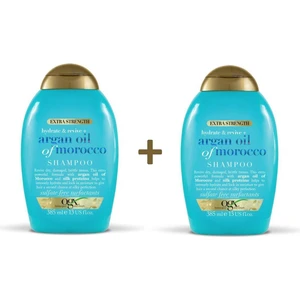 Ekstra Güçlü Nemlendirici ve Canlandırıcı Argan Oil Of Morocco Şampuan 385 ml X2