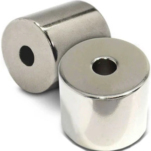 Mıknatıs AVM Çok Güçlü Neodyum Mıknatıs, Silindirik Halka, Delikli Mıknatıs 30 mm x 9 mm x 20 mm