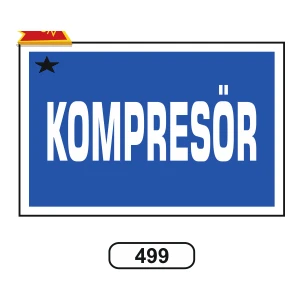 Kompresör Uyarı Ikaz Levhası 17,5X25 cm