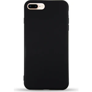 Kzy Apple iPhone 7 Plus Kapak Içi Kadife Lansman Silikon Kılıf - Siyah