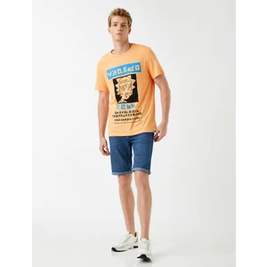 Erkek Rahat Likralı Kot Şort