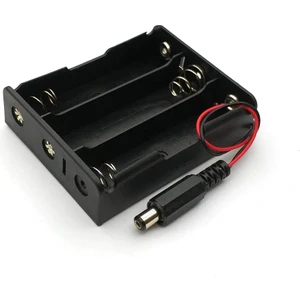 18650 Pil Yuvası 3lü 2.1mm Adaptör Soketli 3 adet 11.1V Seri Lityum Lion Batarya Kutusu