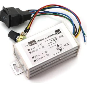 20A 60V Dc Motor Pwm Hız Kontrol Devresi %0~100 Ayarlanabilir Yön Kontrol Anahtarlı