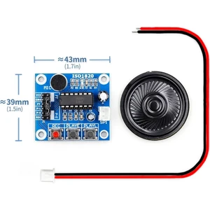 ISD1820 Ses Kayıt Modülü Ses Çalma Modülü 8ohm 0.5W Hoparlör