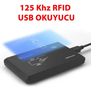 EM4100 125Khz Usb Rfid Okuyucu 125 KHz RFID Manyetik Kart Anahtarlık Etiket Okuyucu Personel Takip