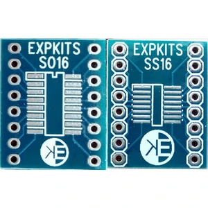 SOSS16 Pcb ( SO16 - SSOP16 ) SOIC16 SSOP16 To DIP16 Çevirici Pcb