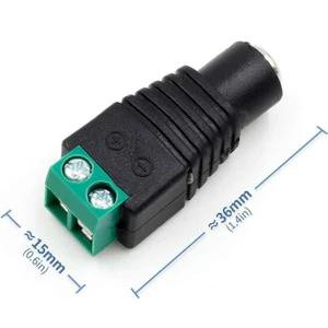2.1mm Adaptör Klemens Dönüştürücü Terminal 24VDC 5A Lehimsiz Adatör Besleme Dönüştürücü