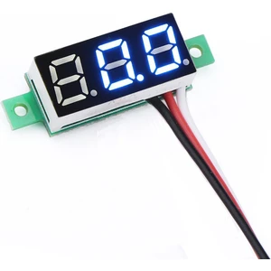 Voltmetre 0.28' 0-100V Mavi 3 Telli Dijital LED Gösterge Voltaj