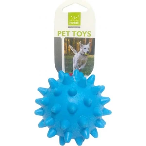 Köpek Oyuncağı Zilli Kirpi Top Mavi 9 cm