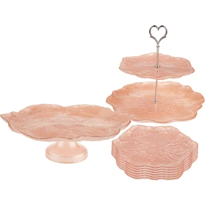 Gerbera Pembe 8 Parça Kek/pasta Takımı